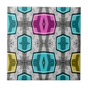 Geometric mönster-retro 66 kakelplatta