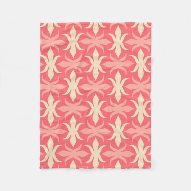 Geometric mönster retro färg 70 s fleecefilt (Framsidan)