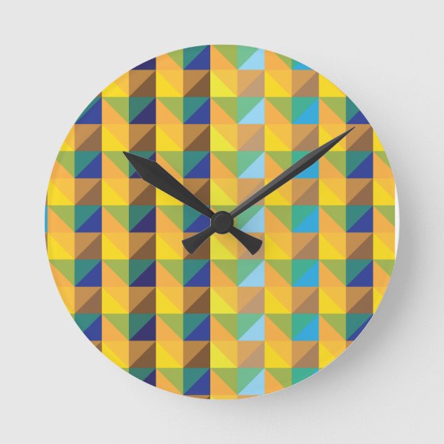 Geometric mönster rund klocka (Framsida)