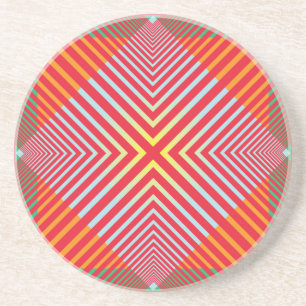 Geometric Mönster Sandstone Underlägg