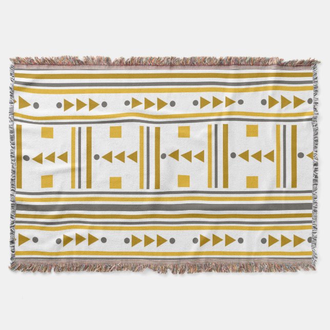 Geometric Mönster Throw Blanket Filt (Framsidan)