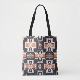 Geometric Mönster Tote Bag med symmetrisk Tygkasse