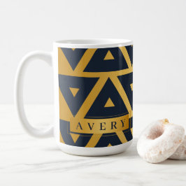 Geometric mönster Triangle-Personlig Kaffemugg