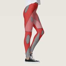 Geometric Mönster Triangles Ovalers Black Funny Leggings