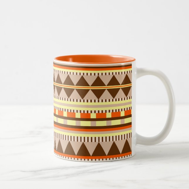 Geometric mönster Två-Tonad mugg (Höger)