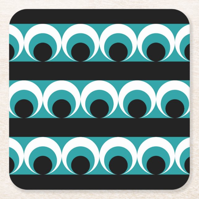 Geometric mönster underlägg papper kvadrat (Framsidan)