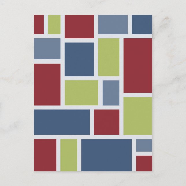 Geometric Mönster vycard, anpassa Vykort (Framsida)