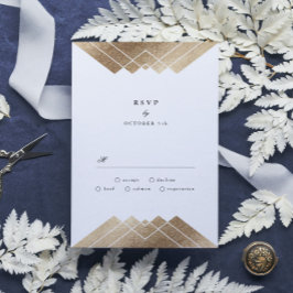 Geometric Mörk Navy Guld Gatsby Bröllop OSA