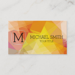 Geometric Mosaic Abstrakt Art Monogram #2 Visitkort
