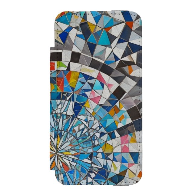Geometric Mosaic Phone Case Incipio iPhone Wallet Skal (Folio Framsidan)