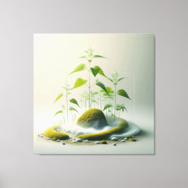 Geometric Moss Garden Canvastryck