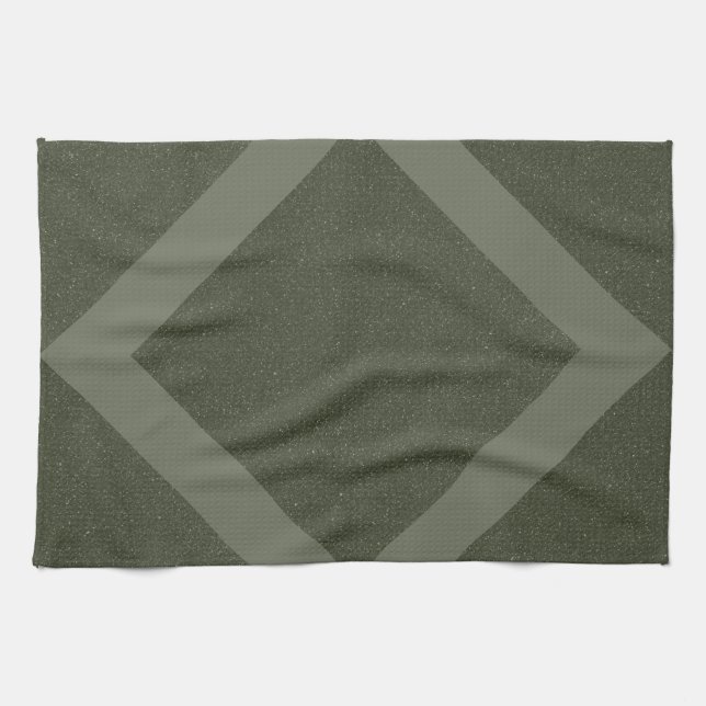 Geometric Moss Grönt Kitchen Towel Kökshandduk (Horisontell)