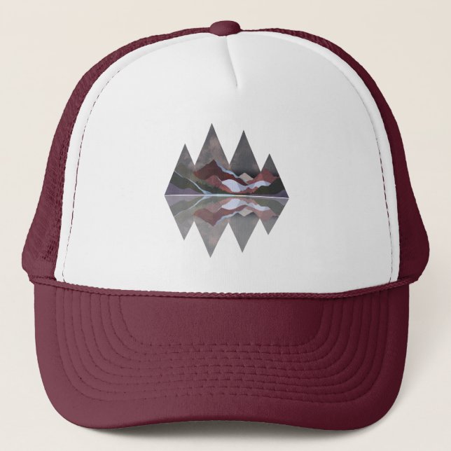 Geometric Mountain Scene Keps (Framsida)