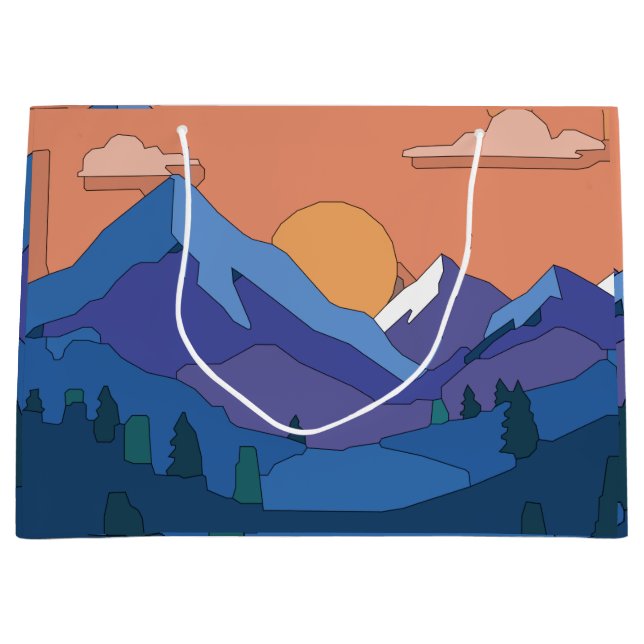 Geometric Mountain Sunset (Framsidan)