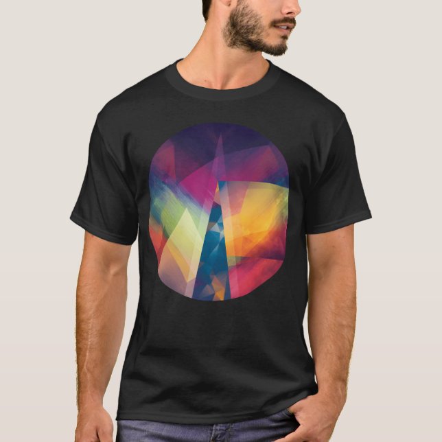 Geometric Mountains Abstract Mountain Camping Adve T Shirt (Framsida)