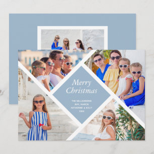 Geometric Multi Photo God jul Julkort