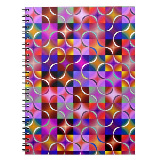 Geometric Multicolored Squares Anteckningsbok (Framsidan)