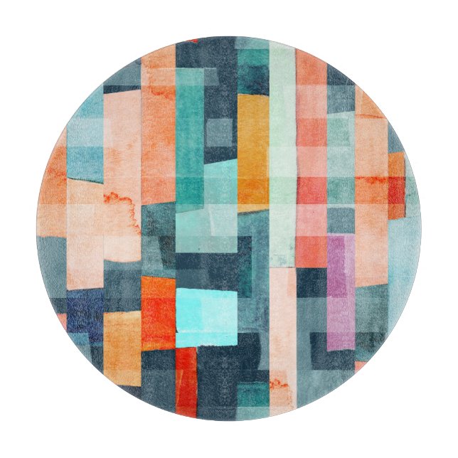 Geometric multifärgad rand, trendig mönster. (Framsidan)