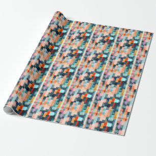 Geometric multifärgad rand, trendig mönster. presentpapper