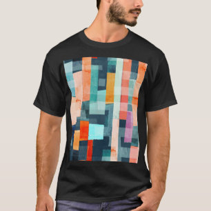 Geometric multifärgad rand, trendig mönster. t shirt