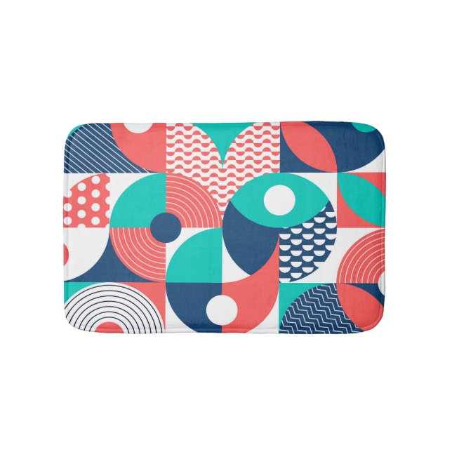 Geometric Mural Background Modern Vintage Badrumsmatta (Framsidan)