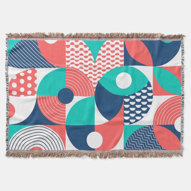 Geometric Mural Background Modern Vintage Filt (Framsidan)