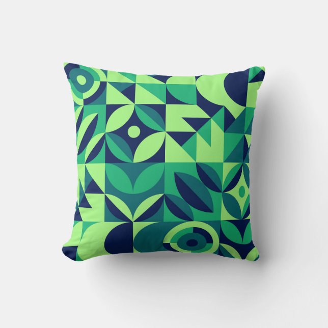 Geometric mural: modern vintage design. kudde (Framsida)
