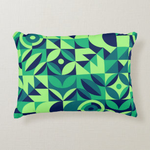 Geometric mural: modern vintage design. prydnadskudde