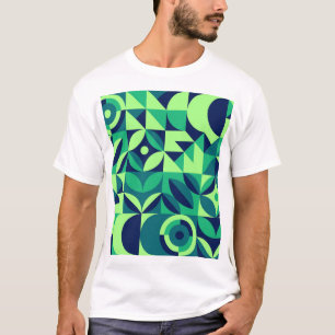 Geometric mural: modern vintage design. t shirt