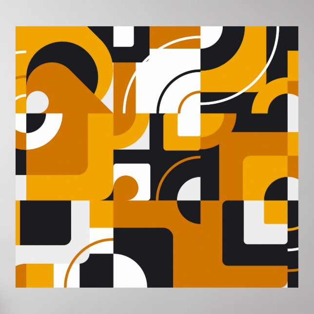 Geometric Mural: Modern Vintage Stil Poster (Framsidan)