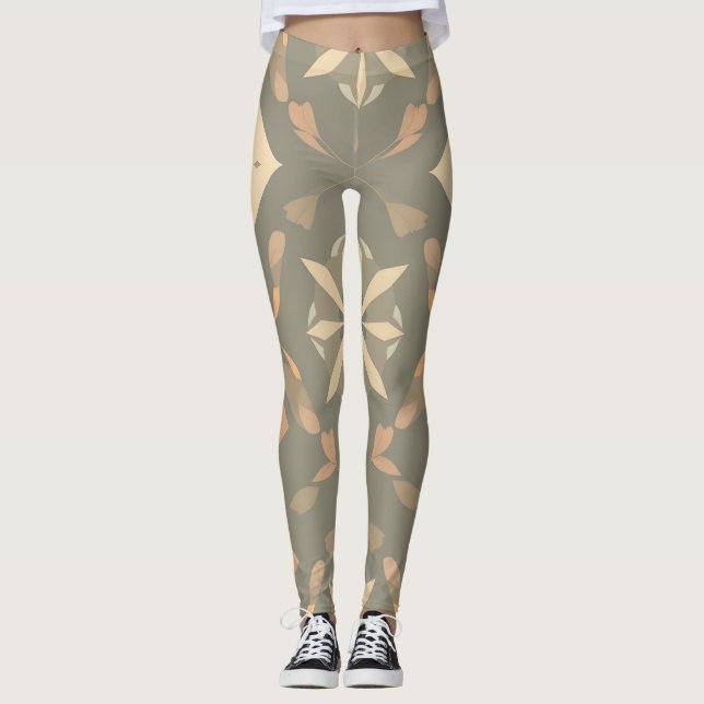 Geometric Nature Leggings Soft Färg (Framsida)