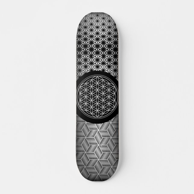 geometric  negative skate skateboard bräda 21,5 cm (Framsida)