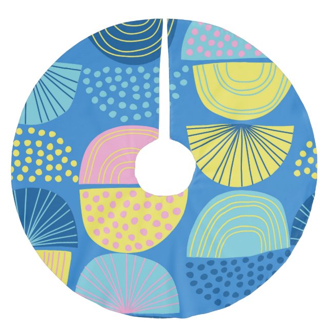 Geometric Nordic: Modern Abstrakt Background. Julgransmatta Borstad Polyester (Framsidan)