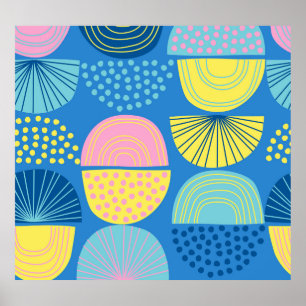 Geometric Nordic: Modern Abstrakt Background. Poster