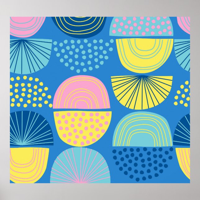 Geometric Nordic: Modern Abstrakt Background. Poster (Framsidan)
