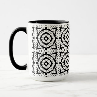 Geometric och Batik-stil mönster Mugg