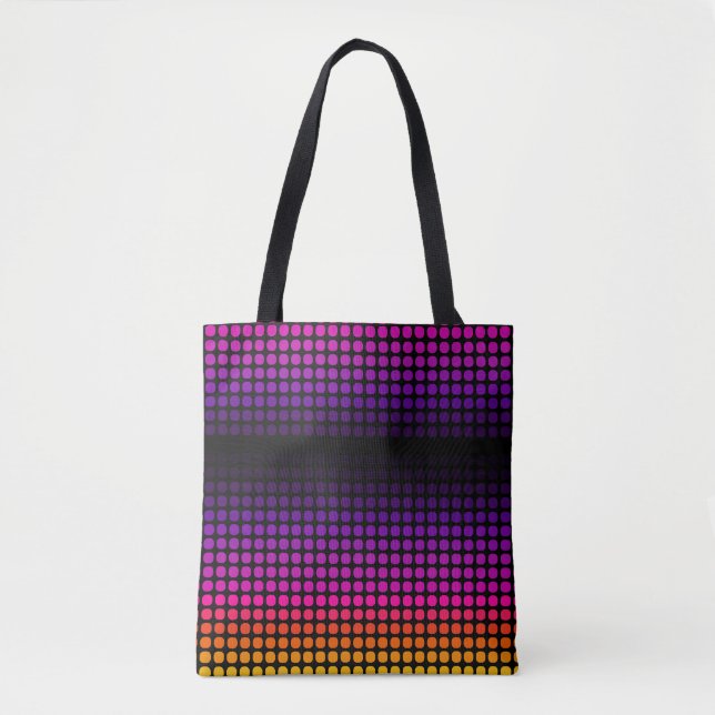Geometric Ombre Sunset Mönster Tote Tygkasse (Framsida)