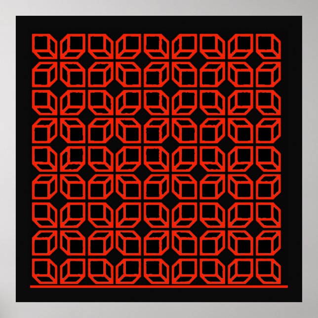 "Geometric Op-Art Poster" Poster (Framsidan)