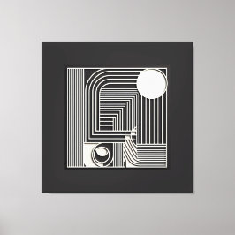 Geometric Orbit Lines Canvastryck