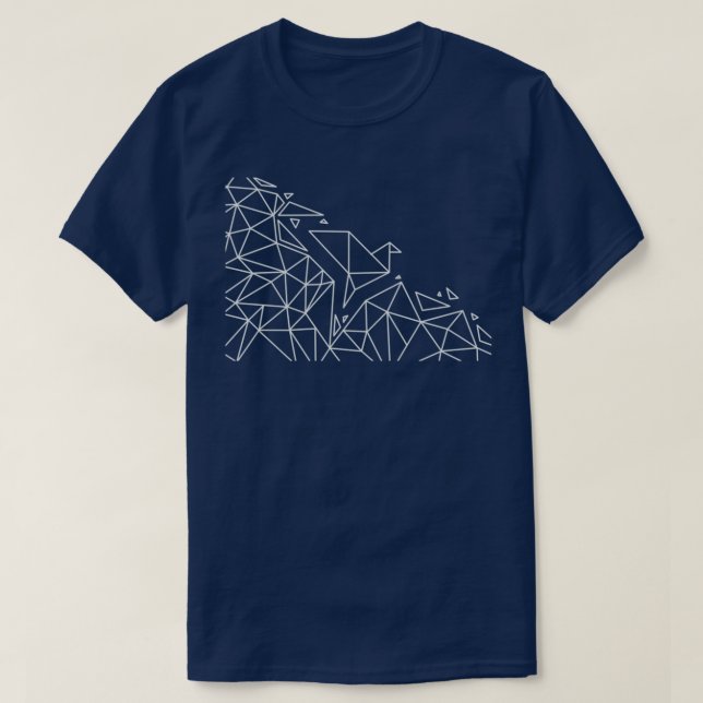 Geometric Origami Bird 3 T Shirt (Design framsida)