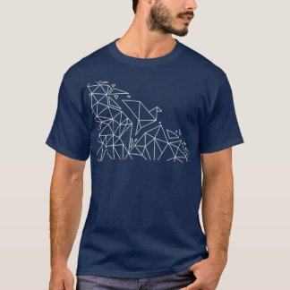 Geometric Origami Bird 3 T Shirt