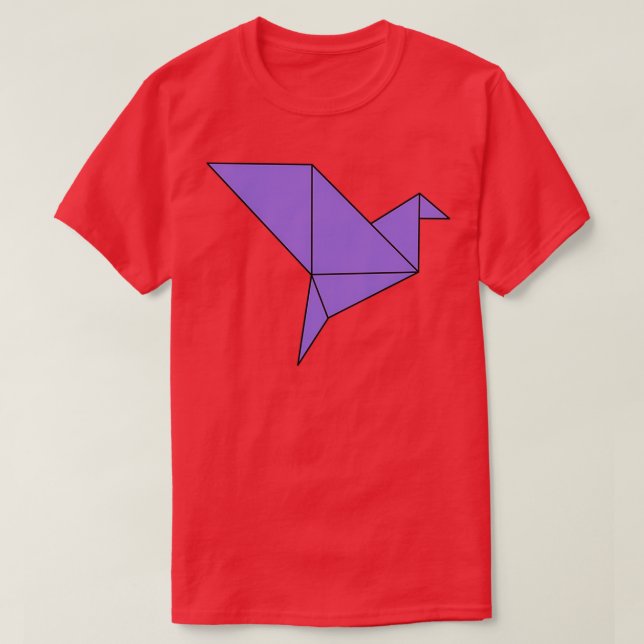 Geometric Origami Bird 4 T Shirt (Design framsida)