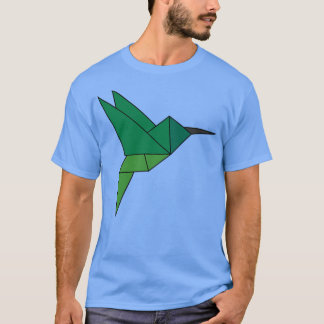 Geometric Origami Hummingbird T Shirt