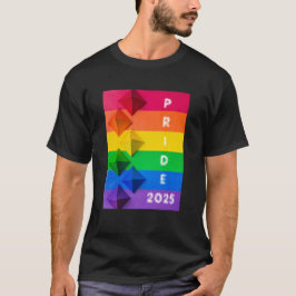 Geometric Origami Rainbow Pride Flagga T-shirt