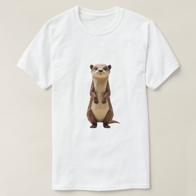Geometric Otter T Shirt (Design framsida)