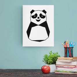 Geometric Panda Canvastryck