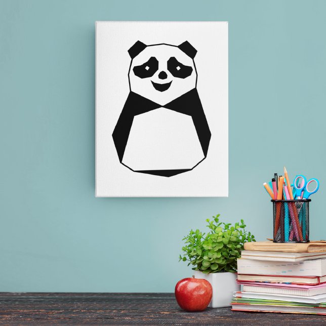 Geometric Panda Canvastryck (Skapare uppladdad)
