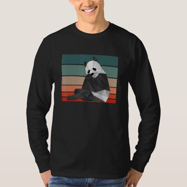 Geometric Panda Geometrical Panda-design T Shirt (Framsida)