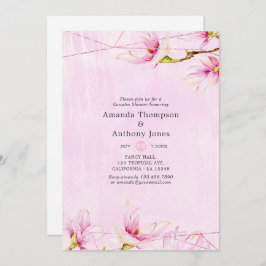 Geometric Par Shower för Blommigt för ro Guld och  Inbjudningar