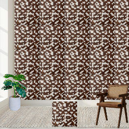 Geometric Parquet Brown och White Mönster Tile Kakelplatta